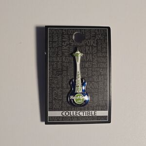 Hard Rock Cafe Seattle (Core 3D) Space Needle Guitar Pin *Extremely Rare*